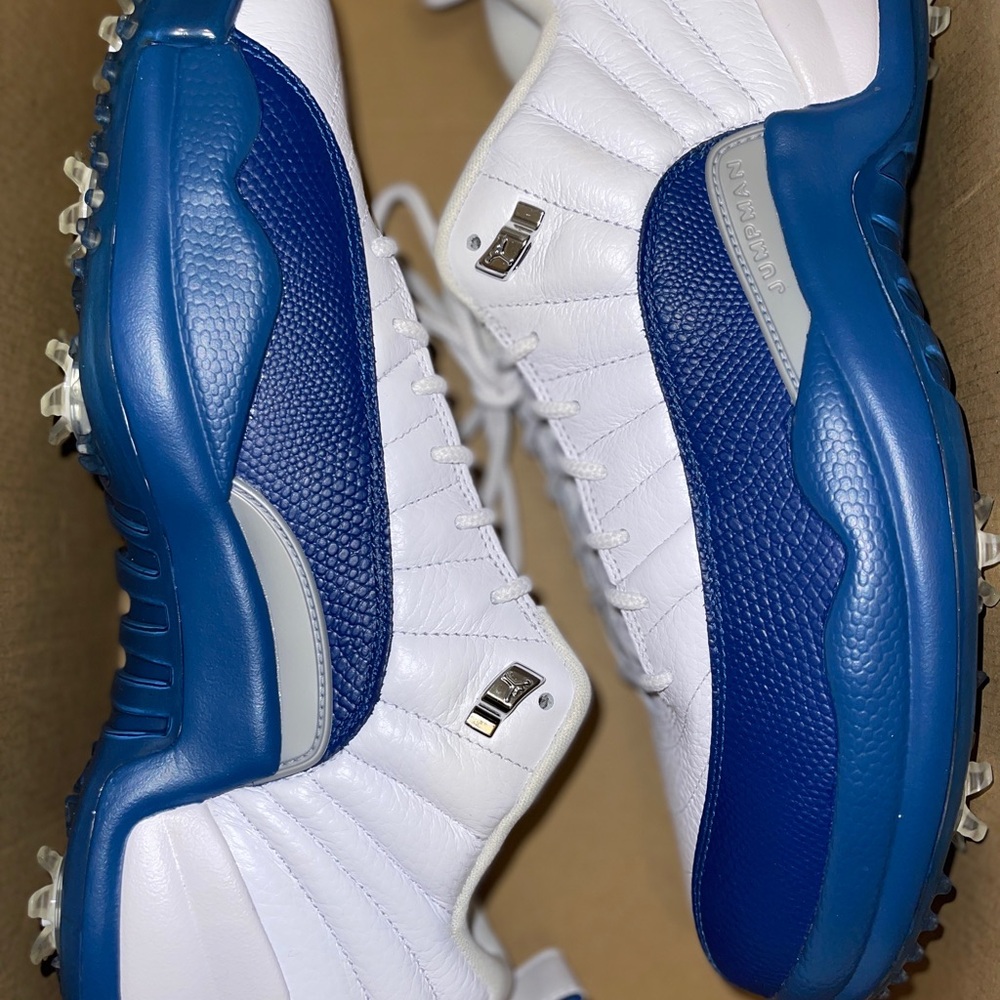 Jordan Retro Low Golf Shoes in White and French Blue 11.5 Men’s
